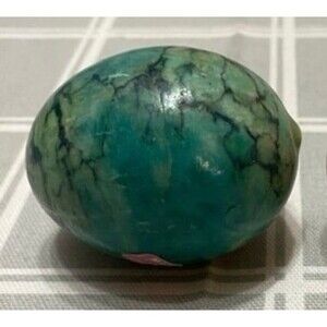 Vintage Alabaster Italian Egg Decor Easter Marble Stone Onyx Polished